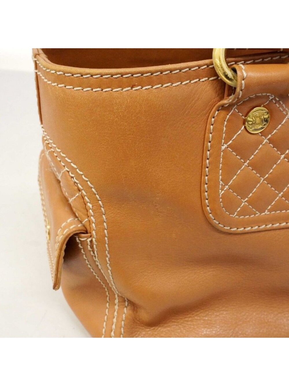 Celine Handbag Boogie Bag Leather Brown Gold - Picture 10 of 10